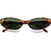 image:imageSOJOS Trendy Cat Eye Womens SunglassesRetro Skinny Chic Narrow Oval 90s Slim Small Cute Sunnies SJ2753TortoiseGreen