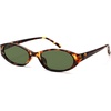 image:imageSOJOS Trendy Cat Eye Womens SunglassesRetro Skinny Chic Narrow Oval 90s Slim Small Cute Sunnies SJ2753TortoiseGreen