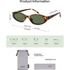 image:imageSOJOS Trendy Cat Eye Womens SunglassesRetro Skinny Chic Narrow Oval 90s Slim Small Cute Sunnies SJ2753TortoiseGreen