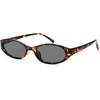 image:imageSOJOS Trendy Cat Eye Womens SunglassesRetro Skinny Chic Narrow Oval 90s Slim Small Cute Sunnies SJ2753TortoiseGrey