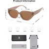 image:imageSOJOS Trendy Cute Cat Eye Polarized Sunglasses for Women Fashion Cateye Womens Sunnies SJ2237Brown