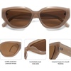 image:imageSOJOS Trendy Cute Cat Eye Polarized Sunglasses for Women Fashion Cateye Womens Sunnies SJ2237Brown