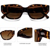 image:imageSOJOS Trendy Cute Cat Eye Polarized Sunglasses for Women Fashion Cateye Womens Sunnies SJ2237Brown Tortoise