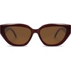 image:imageSOJOS Trendy Cute Cat Eye Polarized Sunglasses for Women Fashion Cateye Womens Sunnies SJ2237Burgundy