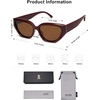 image:imageSOJOS Trendy Cute Cat Eye Polarized Sunglasses for Women Fashion Cateye Womens Sunnies SJ2237Burgundy