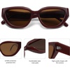 image:imageSOJOS Trendy Cute Cat Eye Polarized Sunglasses for Women Fashion Cateye Womens Sunnies SJ2237Burgundy
