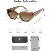 image:imageSOJOS Trendy Cute Cat Eye Polarized Sunglasses for Women Fashion Cateye Womens Sunnies SJ2237Crystal Brown