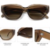 image:imageSOJOS Trendy Cute Cat Eye Polarized Sunglasses for Women Fashion Cateye Womens Sunnies SJ2237Crystal Brown