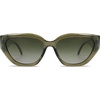 image:imageSOJOS Trendy Cute Cat Eye Polarized Sunglasses for Women Fashion Cateye Womens Sunnies SJ2237Crystal Olive Green