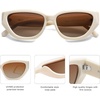 image:imageSOJOS Trendy Cute Cat Eye Polarized Sunglasses for Women Fashion Cateye Womens Sunnies SJ2237Light Beige