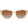 image:imageSOJOS Trendy Cute Cat Eye Polarized Sunglasses for Women Fashion Cateye Womens Sunnies SJ2237Light Beige