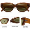 image:imageSOJOS Trendy Cute Cat Eye Polarized Sunglasses for Women Fashion Cateye Womens Sunnies SJ2237Mocha Brown