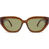 image:imageSOJOS Trendy Cute Cat Eye Polarized Sunglasses for Women Fashion Cateye Womens Sunnies SJ2237Mocha Brown