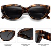 image:imageSOJOS Trendy Cute Cat Eye Polarized Sunglasses for Women Fashion Cateye Womens Sunnies SJ2237Tortoise