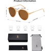 image:imageSOJOS Trendy Designer Hexagon Round Sunglasses for Women Fashion Big Shades Geometric Women Sunglasses SJ2181Light Brown