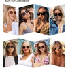 image:imageSOJOS Trendy Designer Hexagon Round Sunglasses for Women Fashion Big Shades Geometric Women Sunglasses SJ2181Light Brown