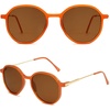 image:imageSOJOS Trendy Designer Hexagon Round Sunglasses for Women Fashion Big Shades Geometric Women Sunglasses SJ2181Orange