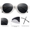 image:imageSOJOS Trendy Designer Hexagon Round Sunglasses for Women Fashion Big Shades Geometric Women Sunglasses SJ2181White