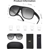 image:imageSOJOS Trendy Floating Polarized Aviator Sports Sunglasses for Women MenRetro Shades for Fishing Surfing Boating SJ2336Black