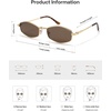 image:imageSOJOS Trendy Hexagonal Polarized Sunglasses for Women Men Retro Fashion Irregular Rhombus Shades UV400 Protection SJ1259Brown