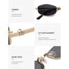 image:imageSOJOS Trendy Hexagonal Polarized Sunglasses for Women Men Retro Fashion Irregular Rhombus Shades UV400 Protection SJ1259Grey