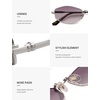 image:imageSOJOS Trendy Hexagonal Polarized Sunglasses for Women Men Retro Fashion Irregular Rhombus Shades UV400 Protection SJ1259Purple