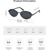 image:imageSOJOS Trendy Oval Cat Eye Polarized Sunglasses for Women Men Chic 80s 90s Retro Fashion Sunnies SJ1279BlackGrey