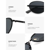 image:imageSOJOS Trendy Oval Cat Eye Polarized Sunglasses for Women Men Chic 80s 90s Retro Fashion Sunnies SJ1279BlackGrey