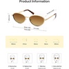 image:imageSOJOS Trendy Oval Cat Eye Polarized Sunglasses for Women Men Chic 80s 90s Retro Fashion Sunnies SJ1279GoldGradient Brown
