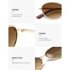 image:imageSOJOS Trendy Oval Cat Eye Polarized Sunglasses for Women Men Chic 80s 90s Retro Fashion Sunnies SJ1279GoldGradient Brown