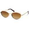 image:imageSOJOS Trendy Oval Cat Eye Polarized Sunglasses for Women Men Chic 80s 90s Retro Fashion Sunnies SJ1279GoldGradient Brown
