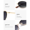 image:imageSOJOS Trendy Oval Cat Eye Polarized Sunglasses for Women Men Chic 80s 90s Retro Fashion Sunnies SJ1279GoldGradient Grey