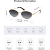 image:imageSOJOS Trendy Oval Cat Eye Polarized Sunglasses for Women Men Chic 80s 90s Retro Fashion Sunnies SJ1279GoldGradient Grey