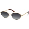 image:imageSOJOS Trendy Oval Cat Eye Polarized Sunglasses for Women Men Chic 80s 90s Retro Fashion Sunnies SJ1279GoldGradient Grey