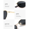 image:imageSOJOS Trendy Oval Cat Eye Polarized Sunglasses for Women Men Chic 80s 90s Retro Fashion Sunnies SJ1279GoldGrey