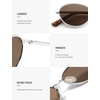 image:imageSOJOS Trendy Oval Cat Eye Polarized Sunglasses for Women Men Chic 80s 90s Retro Fashion Sunnies SJ1279SilverBrown