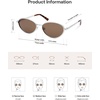 image:imageSOJOS Trendy Oval Cat Eye Polarized Sunglasses for Women Men Chic 80s 90s Retro Fashion Sunnies SJ1279SilverBrown