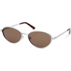 image:imageSOJOS Trendy Oval Cat Eye Polarized Sunglasses for Women Men Chic 80s 90s Retro Fashion Sunnies SJ1279SilverBrown