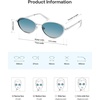 image:imageSOJOS Trendy Oval Cat Eye Polarized Sunglasses for Women Men Chic 80s 90s Retro Fashion Sunnies SJ1279SilverGradient Blue