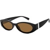 image:imageSOJOS Trendy Oval Polarized Sunglasses Womens Retro Narrow Chic Thin Y2k Sunnies SJ2364BlackBrown