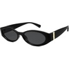 image:imageSOJOS Trendy Oval Polarized Sunglasses Womens Retro Narrow Chic Thin Y2k Sunnies SJ2364BlackGrey