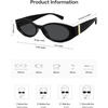 image:imageSOJOS Trendy Oval Polarized Sunglasses Womens Retro Narrow Chic Thin Y2k Sunnies SJ2364BlackGrey