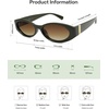 image:imageSOJOS Trendy Oval Polarized Sunglasses Womens Retro Narrow Chic Thin Y2k Sunnies SJ2364Dark GreenBrown