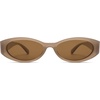 image:imageSOJOS Trendy Oval Polarized Sunglasses Womens Retro Narrow Chic Thin Y2k Sunnies SJ2364Light BrownBrown