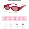 image:imageSOJOS Trendy Oval Polarized Sunglasses Womens Retro Narrow Chic Thin Y2k Sunnies SJ2364Rose PinkPink Tint