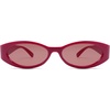 image:imageSOJOS Trendy Oval Polarized Sunglasses Womens Retro Narrow Chic Thin Y2k Sunnies SJ2364Rose PinkPink Tint