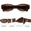 image:imageSOJOS Trendy Oval Polarized Sunglasses Womens Retro Narrow Chic Thin Y2k Sunnies SJ2364TortoiseBrown