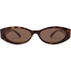 image:imageSOJOS Trendy Oval Polarized Sunglasses Womens Retro Narrow Chic Thin Y2k Sunnies SJ2364TortoiseBrown