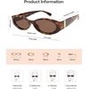 image:imageSOJOS Trendy Oval Polarized Sunglasses Womens Retro Narrow Chic Thin Y2k Sunnies SJ2364TortoiseBrown