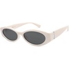 image:imageSOJOS Trendy Oval Polarized Sunglasses Womens Retro Narrow Chic Thin Y2k Sunnies SJ2364WhiteGrey